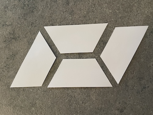  ZigZag løber med halve sekskanter - håndsyet